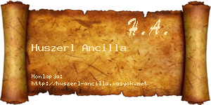Huszerl Ancilla névjegykártya